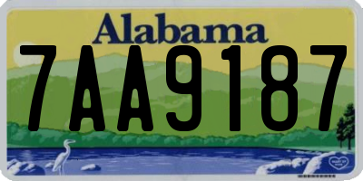 AL license plate 7AA9187