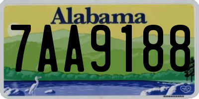 AL license plate 7AA9188