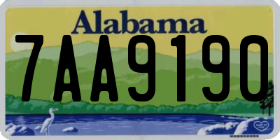 AL license plate 7AA9190