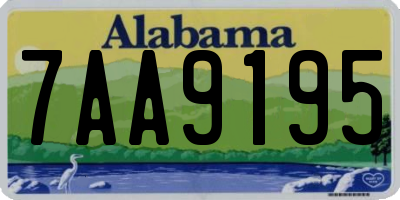 AL license plate 7AA9195