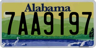 AL license plate 7AA9197
