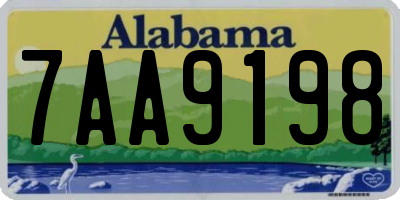 AL license plate 7AA9198