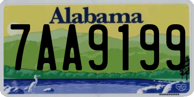 AL license plate 7AA9199