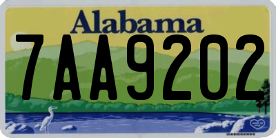 AL license plate 7AA9202