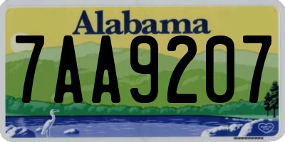 AL license plate 7AA9207