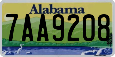AL license plate 7AA9208
