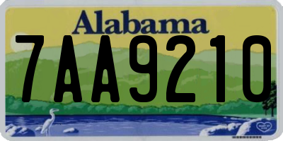 AL license plate 7AA9210