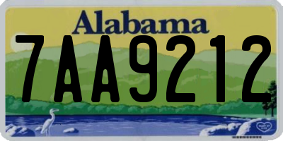 AL license plate 7AA9212