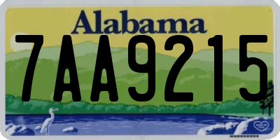 AL license plate 7AA9215