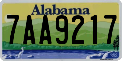 AL license plate 7AA9217