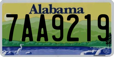 AL license plate 7AA9219