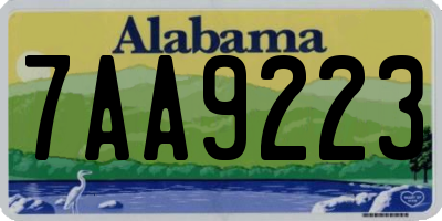 AL license plate 7AA9223