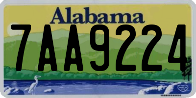 AL license plate 7AA9224