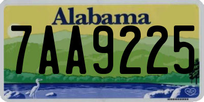 AL license plate 7AA9225