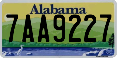 AL license plate 7AA9227