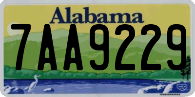 AL license plate 7AA9229