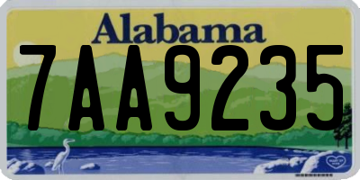 AL license plate 7AA9235