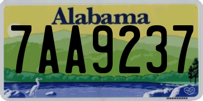 AL license plate 7AA9237