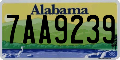 AL license plate 7AA9239