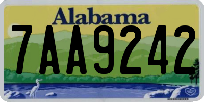 AL license plate 7AA9242