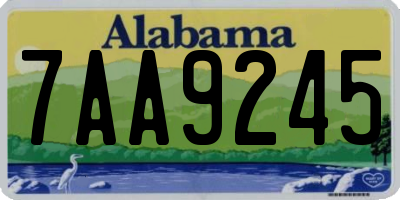 AL license plate 7AA9245