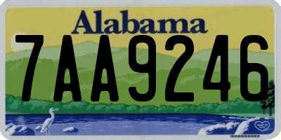 AL license plate 7AA9246