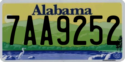 AL license plate 7AA9252