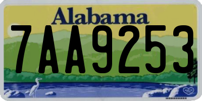 AL license plate 7AA9253