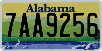 AL license plate 7AA9256