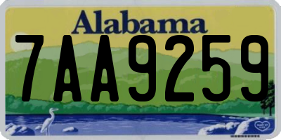 AL license plate 7AA9259