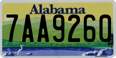 AL license plate 7AA9260