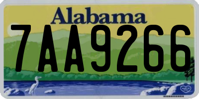 AL license plate 7AA9266
