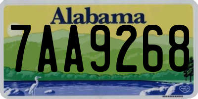 AL license plate 7AA9268