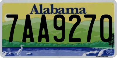 AL license plate 7AA9270