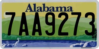 AL license plate 7AA9273