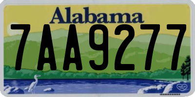AL license plate 7AA9277