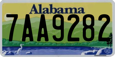 AL license plate 7AA9282