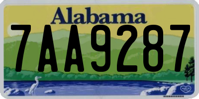 AL license plate 7AA9287