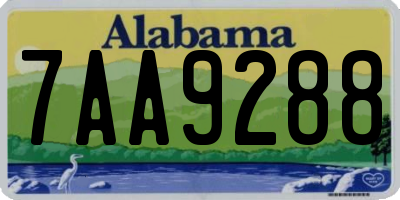 AL license plate 7AA9288