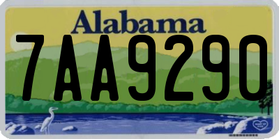 AL license plate 7AA9290