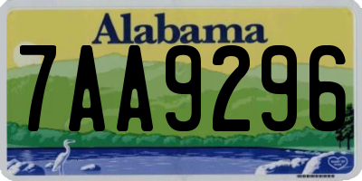 AL license plate 7AA9296
