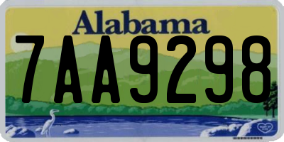AL license plate 7AA9298