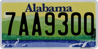 AL license plate 7AA9300