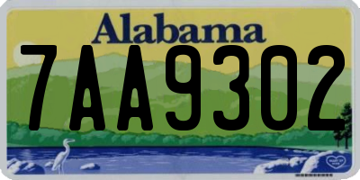AL license plate 7AA9302