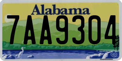 AL license plate 7AA9304