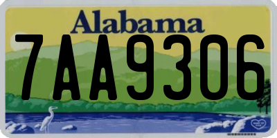 AL license plate 7AA9306