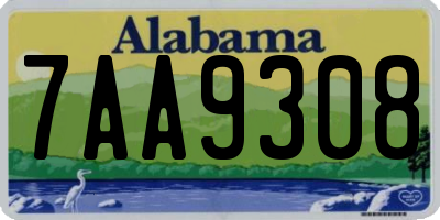AL license plate 7AA9308
