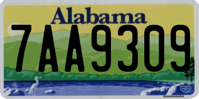AL license plate 7AA9309