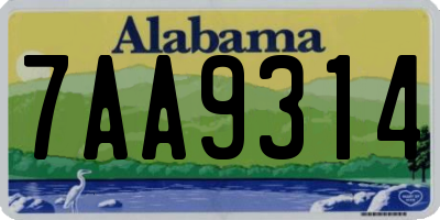 AL license plate 7AA9314