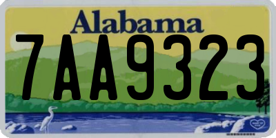 AL license plate 7AA9323